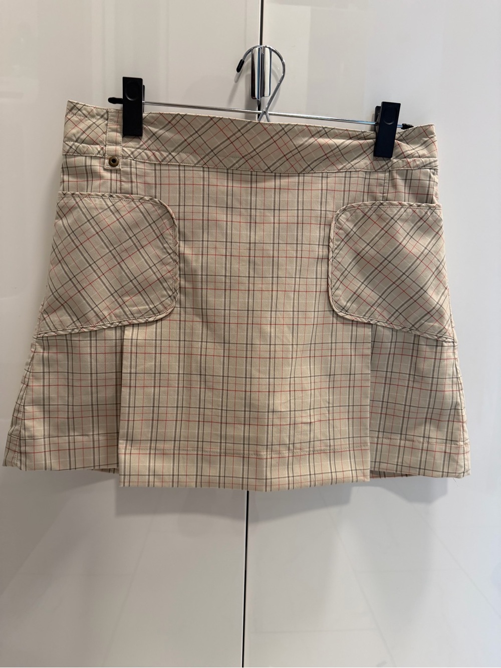 Golf/tennis Vintage Preppy Plaid Utility Pleated Mini Skirt